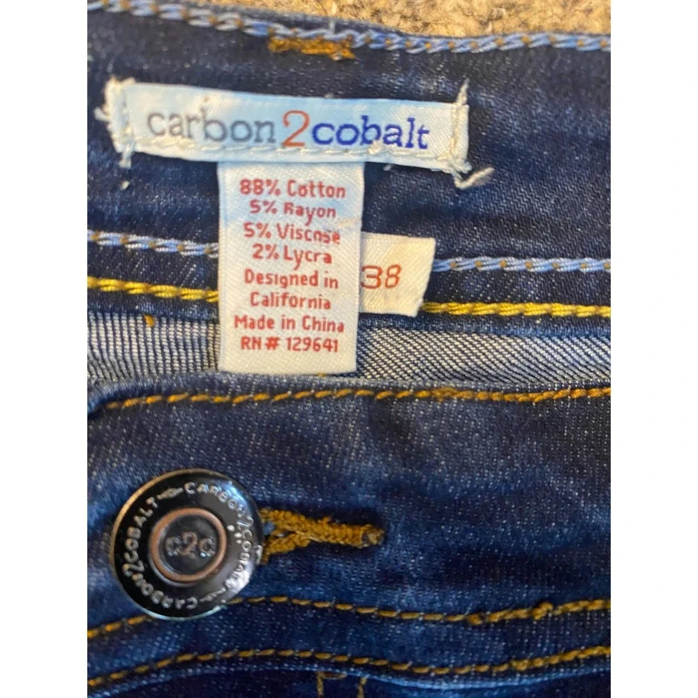 Carbon 2 Cobalt Straight Leg Dark Wash Blue Jeans Men's 38X33